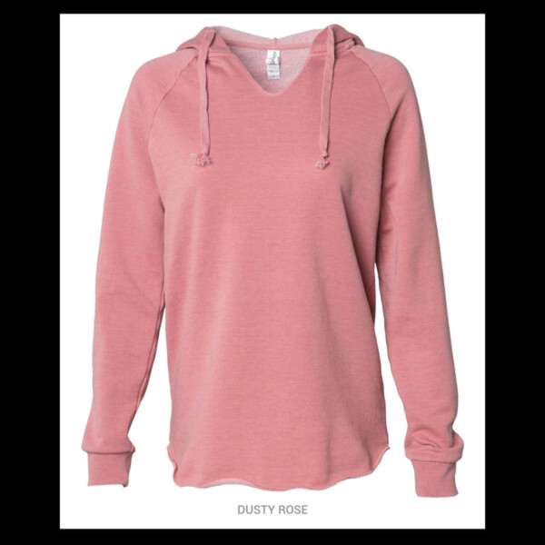 Women s Lightweight California Wave Wash Hooded Sweatshirt Canadian Custom Apparel