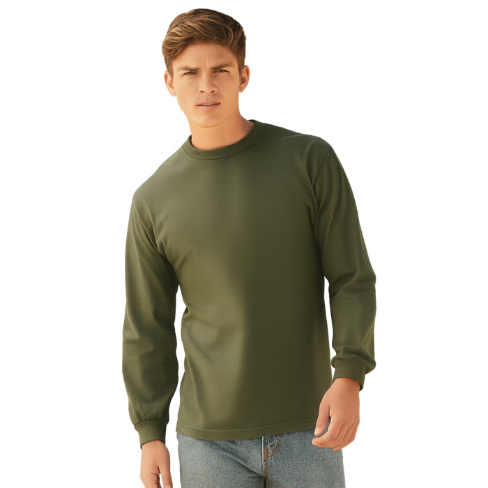 Unisex Heavyweight Cotton Long Sleeve Tee Thumbnail