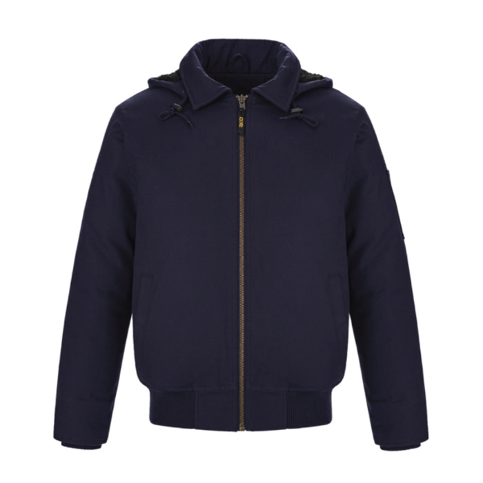 Big Red - Cotton Canvas Bomber Jacket W/ Detachable Hood Thumbnail