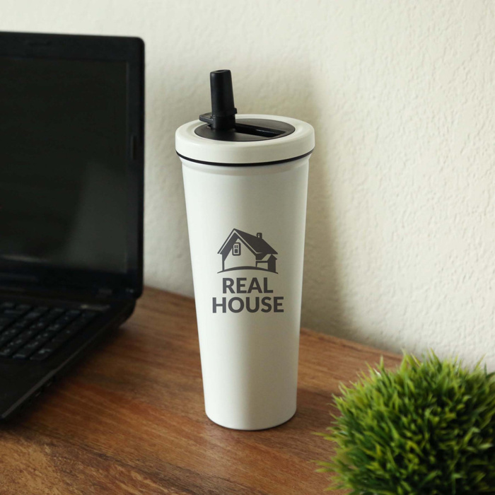 Kemble Stainless Steel Straw Tumbler 750 Ml. (25 Fl. Oz.) Thumbnail