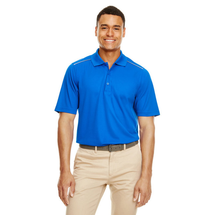 Men's Radiant Performance Piqué Polo with Reflective Piping Thumbnail