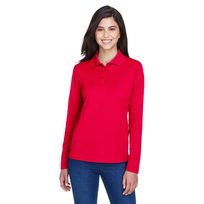 Ladies' Pinnacle Performance Long-Sleeve Piqué Polo Thumbnail