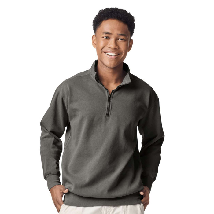 Garment-Dyed Quarter Zip Sweatshirt Thumbnail