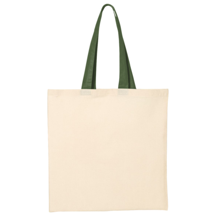 Economical Tote with Contrast-Color Handles Thumbnail