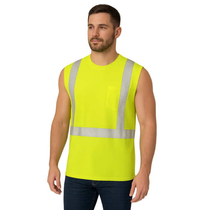 Polyester Jersey Sleeveless Safety T-Shirt Thumbnail