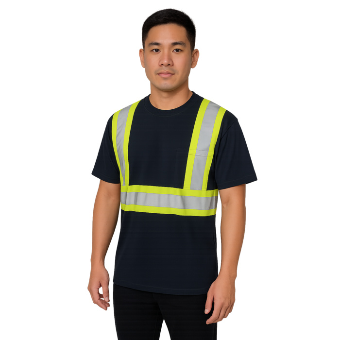 Micro Mesh Short-Sleeve Safety T-Shirt with Pocket Thumbnail