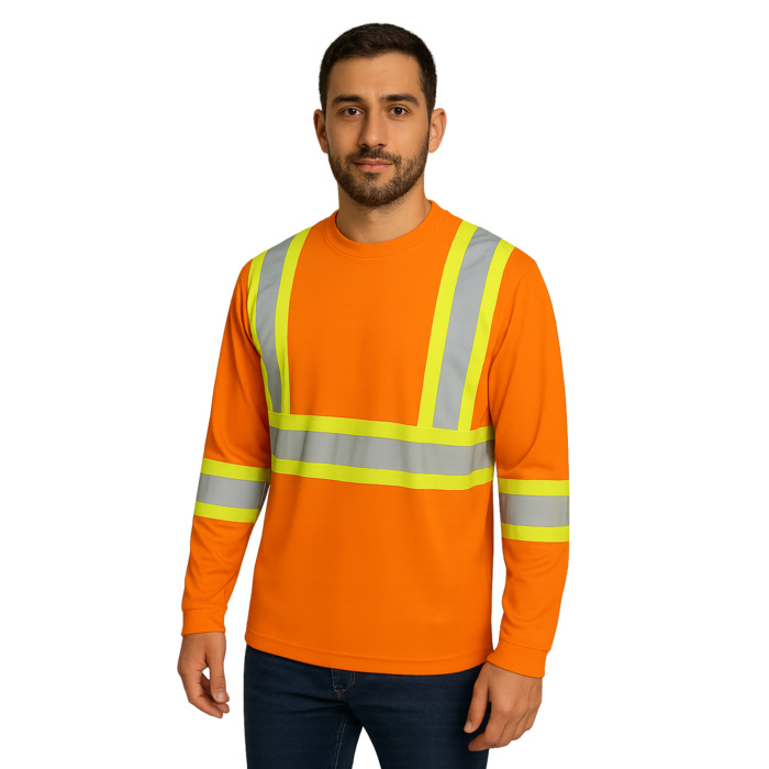 Micro Mesh Long-Sleeve Safety T-Shirt Thumbnail