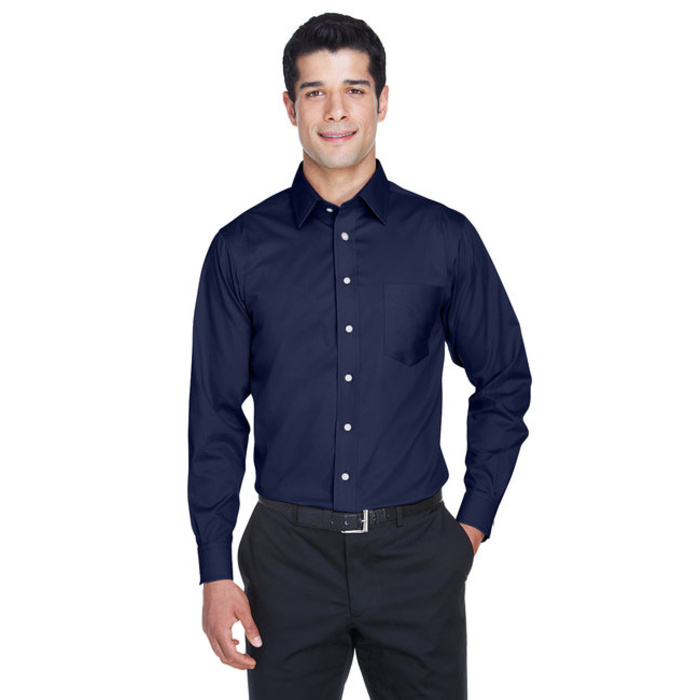 Men's Crown Collection® Tall Solid Stretch Twill Woven Shirt Thumbnail