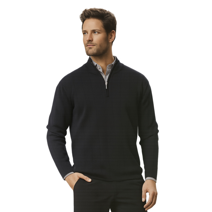 Mens Milano Merino Wool Quarter Zip Thumbnail