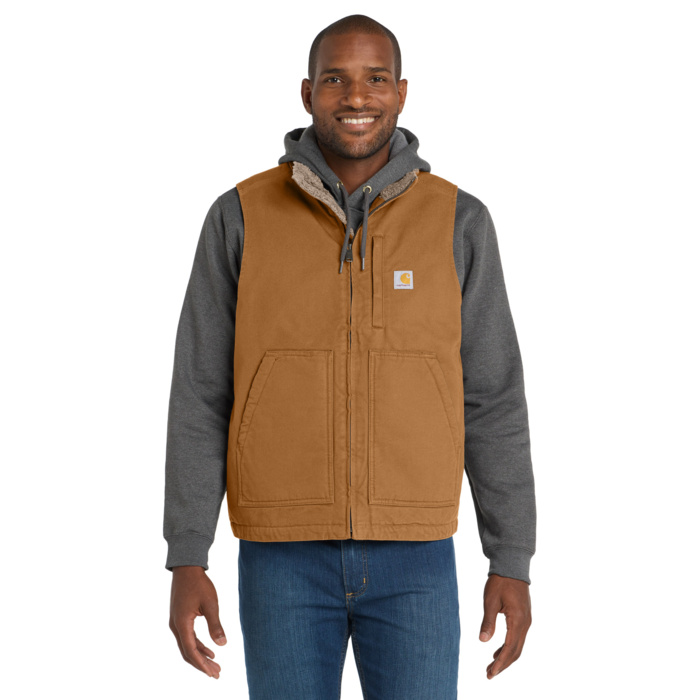 Sherpa Lined Mock Neck Vest Thumbnail