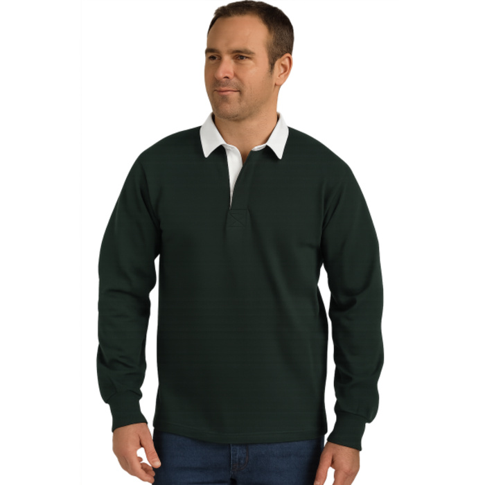 Rugby Solid Long Sleeve Polo Thumbnail