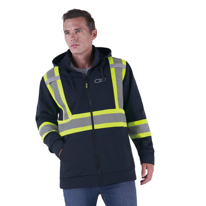 Infinity - Hi-Vis Full Zip Hooded Sweatshirt w/ Detachable Hood Thumbnail