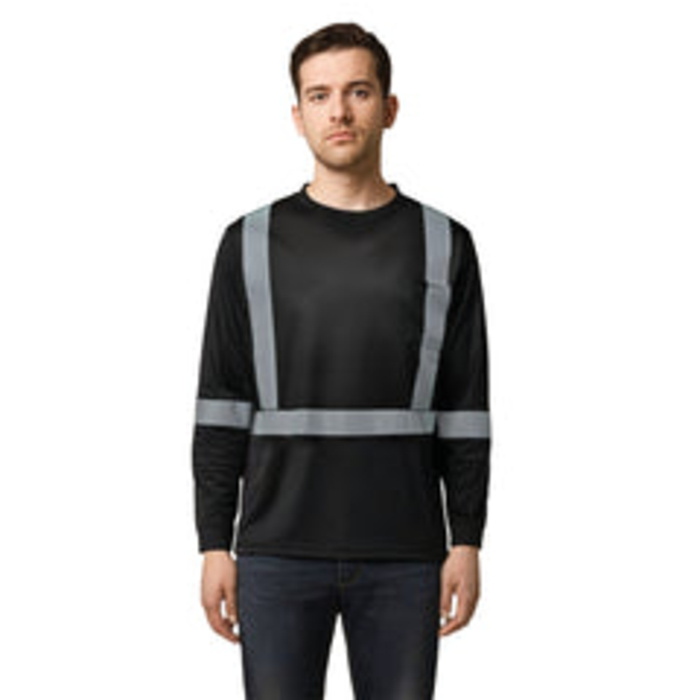 VOLT - Long Sleeve Hi-VIS T-Shirt with Segmented Stripes Thumbnail