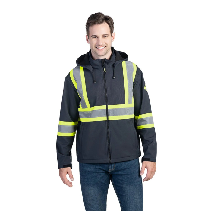 Shield - Hi-Vis Softshell Jacket w/ Detachable Hood Thumbnail
