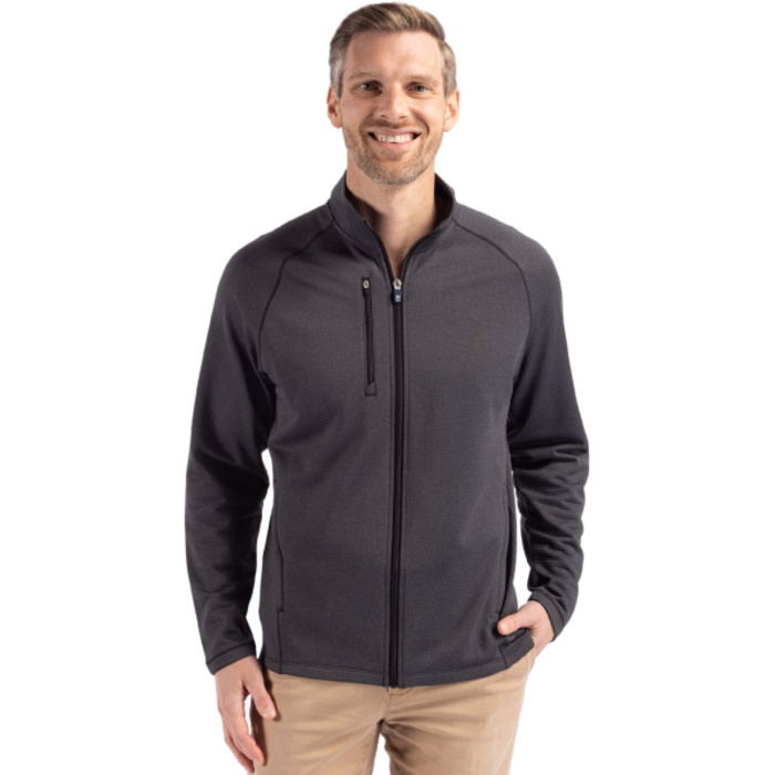 Peshastin Recycled Grid Fleece Mens Full Zip Jacket Thumbnail