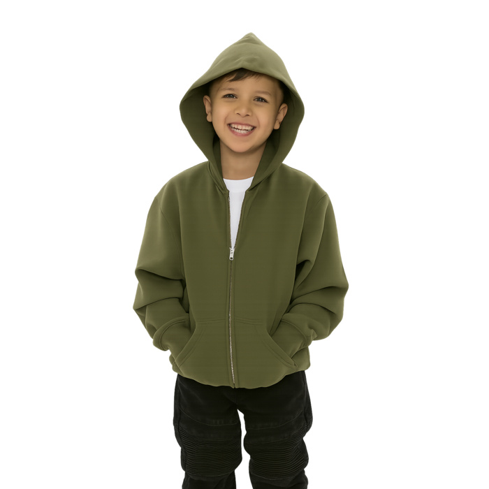 FLEECE FULL ZIP HOODED SWEATSHIRT Thumbnail
