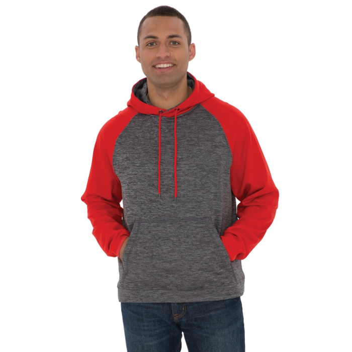 DYNAMIC HEATHER FLEECE TWO TONE HOODED SWEATSHIRT Thumbnail