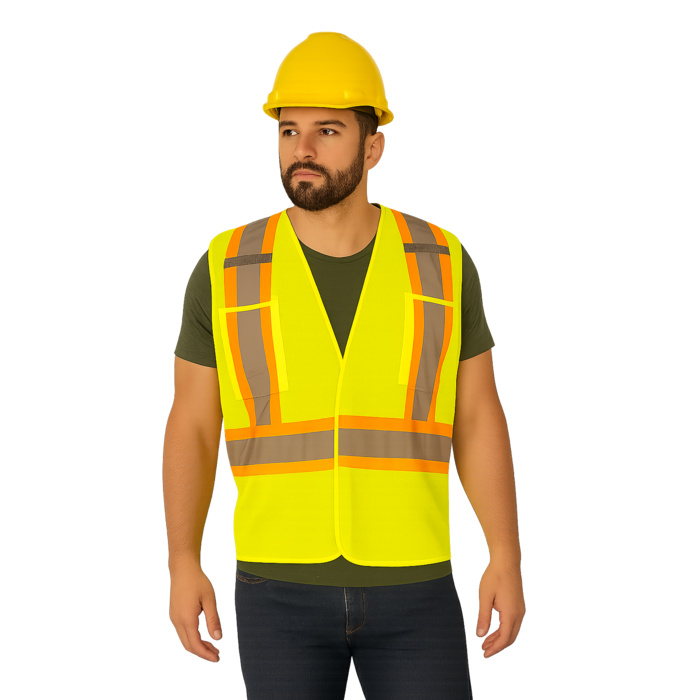 5 Pt. Tearaway Mesh Traffic Vest W/Pockets Thumbnail