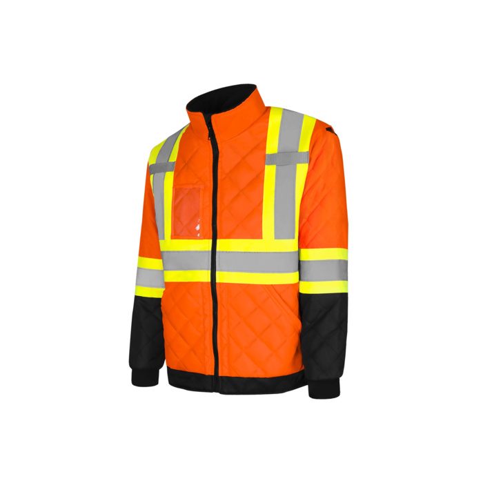 Hi-Vis Quilted Freezer Jacket, 4″ Refl. Tape Thumbnail