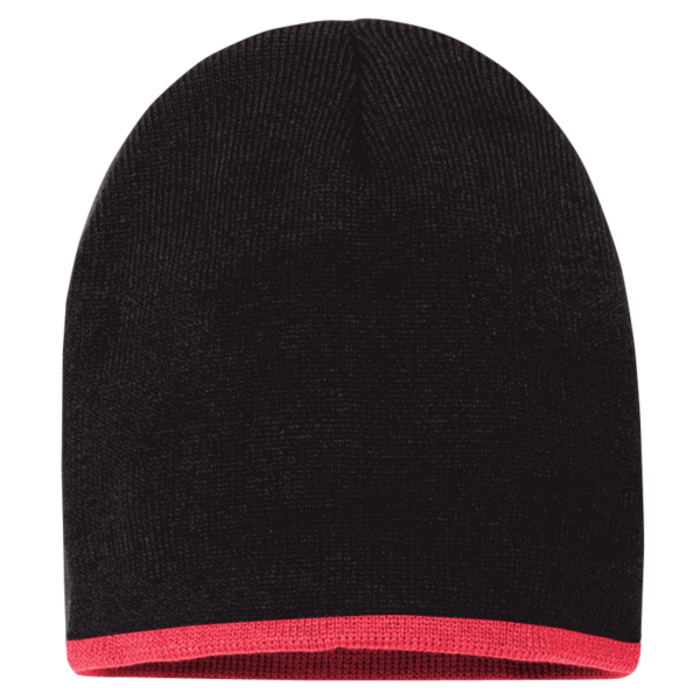 Bottom Striped Knit Beanie Thumbnail