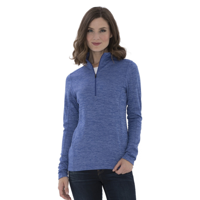 DYNAMIC HEATHER FLEECE 1/2 ZIP LADIES' SWEATSHIRT Thumbnail