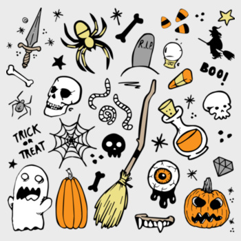 Halloween Doodles Tee Design