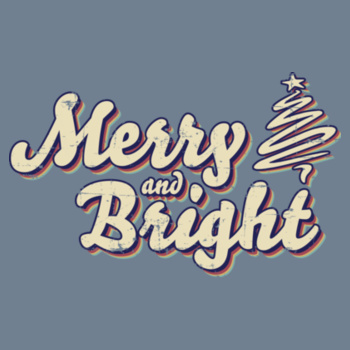 Merry & Bright Retro Crewneck Design