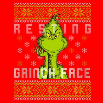Resting Grinch Face Crewneck  Design