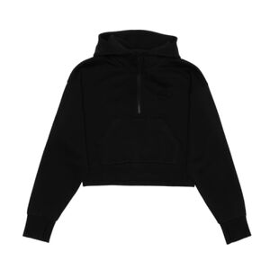 Cropped Drop Shoulder Scuba 1/2 Zip Hoodie  Thumbnail