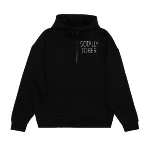 Unisex Drop Shoulder Scuba 1/2 Zip Hoodie  Thumbnail