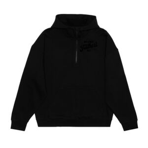 Unisex Drop Shoulder Scuba 1/2 Zip Hoodie  Thumbnail