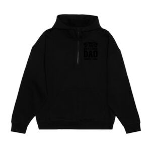 Unisex Drop Shoulder Scuba 1/2 Zip Hoodie  Thumbnail