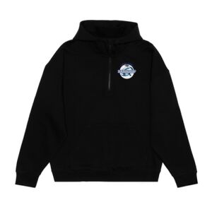 Unisex Drop Shoulder Scuba 1/2 Zip Hoodie  Thumbnail