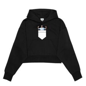 Cropped Drop Shoulder Pullover Hoodie Thumbnail