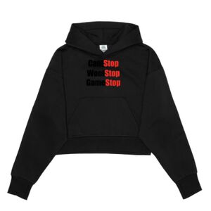 Cropped Drop Shoulder Pullover Hoodie Thumbnail