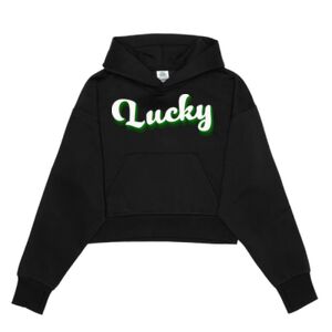 Cropped Drop Shoulder Pullover Hoodie Thumbnail