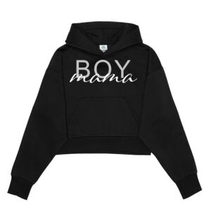 Cropped Drop Shoulder Pullover Hoodie Thumbnail