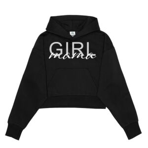 Cropped Drop Shoulder Pullover Hoodie Thumbnail