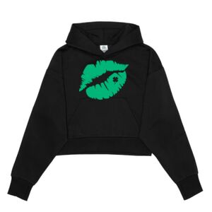 Cropped Drop Shoulder Pullover Hoodie Thumbnail