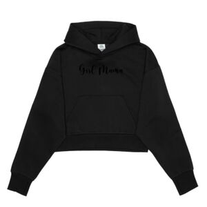 Cropped Drop Shoulder Pullover Hoodie Thumbnail