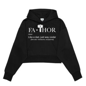 Cropped Drop Shoulder Pullover Hoodie Thumbnail
