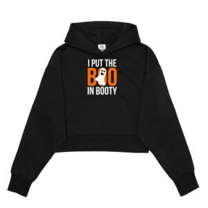 Cropped Drop Shoulder Pullover Hoodie Thumbnail