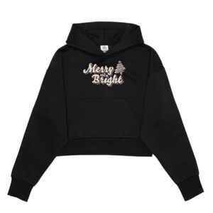 Cropped Drop Shoulder Pullover Hoodie Thumbnail