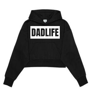 Cropped Drop Shoulder Pullover Hoodie Thumbnail