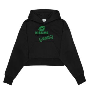 Cropped Drop Shoulder Pullover Hoodie Thumbnail