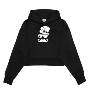 Cropped Drop Shoulder Pullover Hoodie Thumbnail