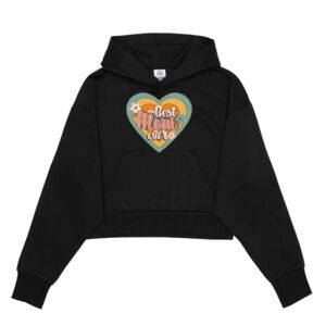 Cropped Drop Shoulder Pullover Hoodie Thumbnail