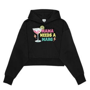 Cropped Drop Shoulder Pullover Hoodie Thumbnail