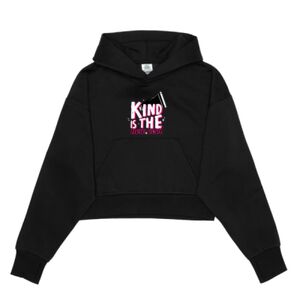 Cropped Drop Shoulder Pullover Hoodie Thumbnail