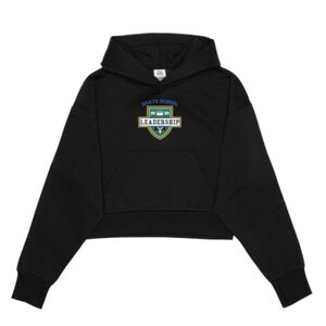 Cropped Drop Shoulder Pullover Hoodie Thumbnail